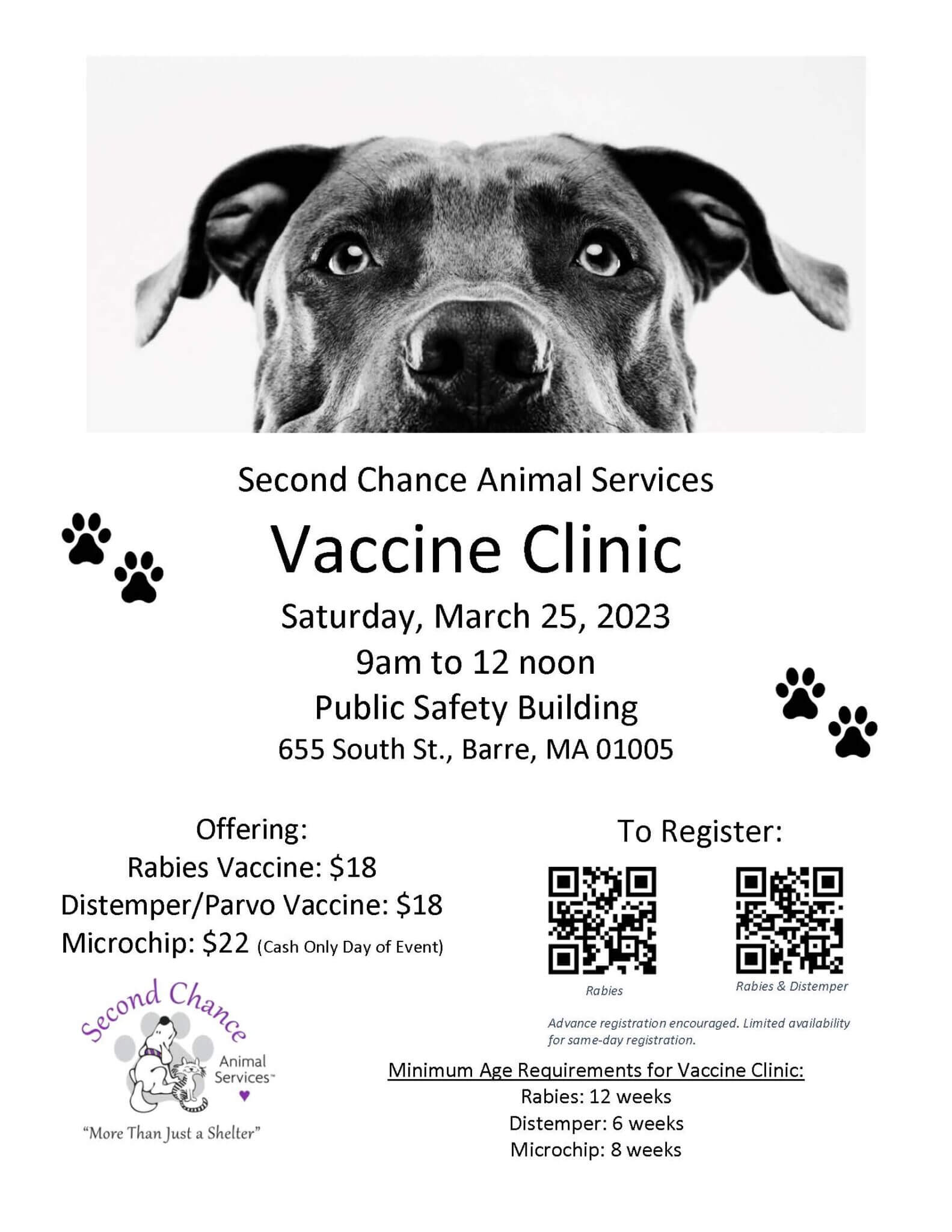 Barre Vaccine Clinic Second Chance Animals