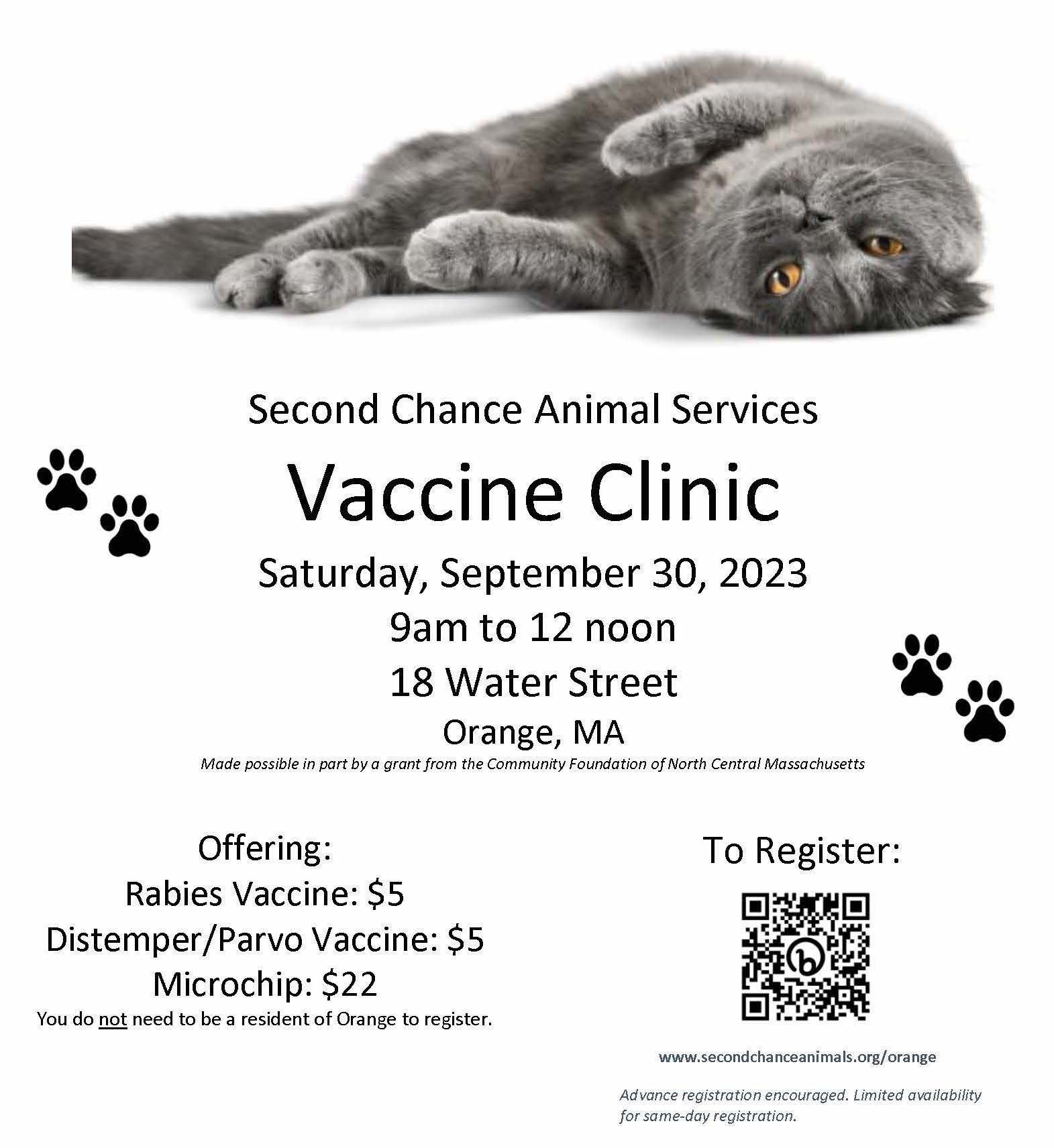 Vaccine Clinics Second Chance Animals